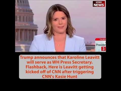 Breaking: Trump announces Karoline Leavitt as White House Press Secretary; Compared With KJP