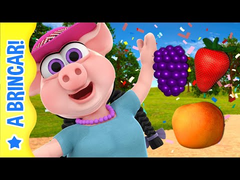 A Porquinha Dona Pança  e as Frutas # 3 - Aprenda as Cores e os Números | A Brincar