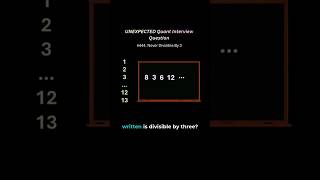 Quant Interview Puzzle #quant