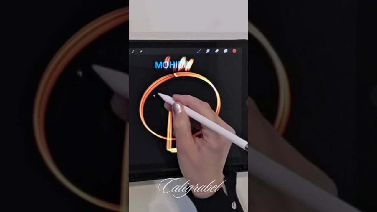 Designing Mohidil’s Name Logo  #logo #youtubeshorts  #logodesign