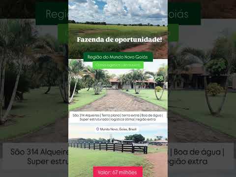 314 Alqueires em Mundo Novo Go / whatsapp 62 99373-6407