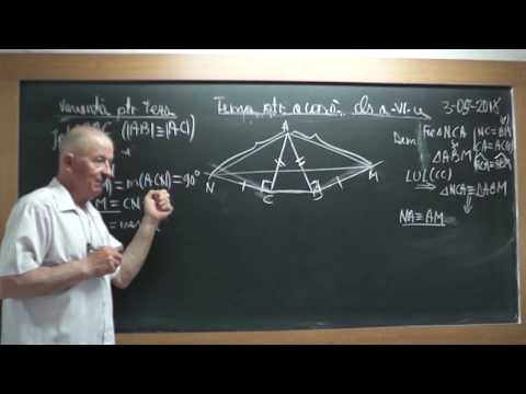 2/3 1721 Clasa 6 Procente Drepte taiate de secanta Linii importante in triunghi Cazuri de congruenta