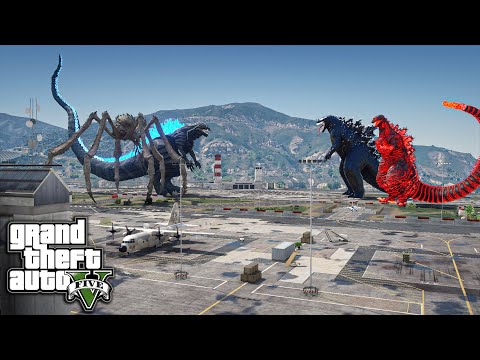 Shin Godzilla, Venom Godzilla vs. Titanus Scylla, Ultima Godzilla ( GTA V Mods )