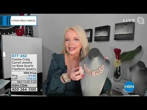 Connie Craig Carroll Jewelry Ivy Rose Quartz Freeform Ri...