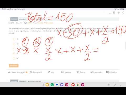 FCC PROVA SOLDADO PMBA 2023 - QUESTÃO 11 (MATEMÁTICA)