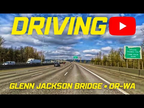 Glenn Jackson Bridge | I-205 | Portland, Oregon | 4K Driving Video