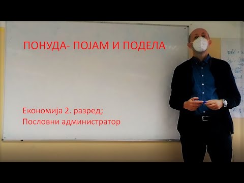 Lekcija 13: Ponuda- pojam i podela