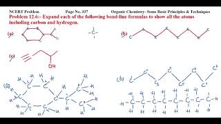 Expand each of the following bond-line formulas to show all the atoms including carbon and hydrogen.