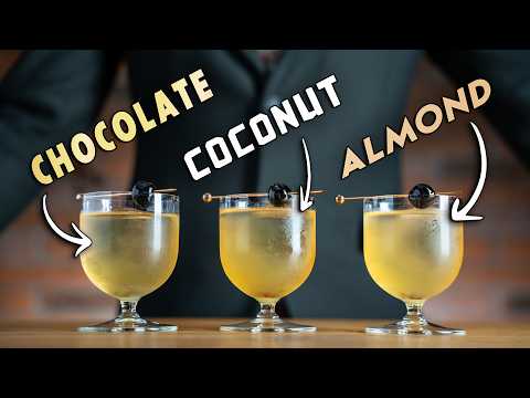Clarified Amaretto Sour - Chocolate vs. Coconut vs. Almond Milk