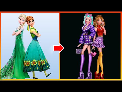 Frozen: Elsa Anna Glow Up - Frozen Disney Princesses Glow Up Art