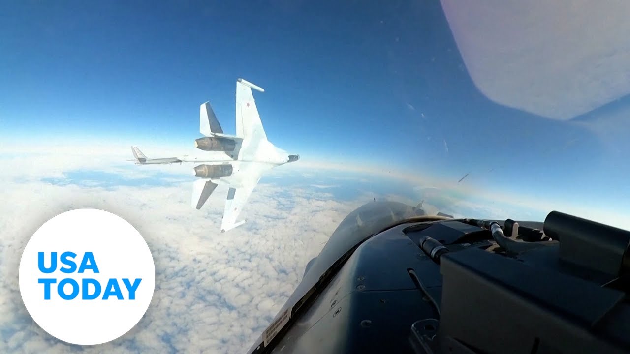 Russian fighter jet flies within feet of Air Force F-16 | USA TODAY