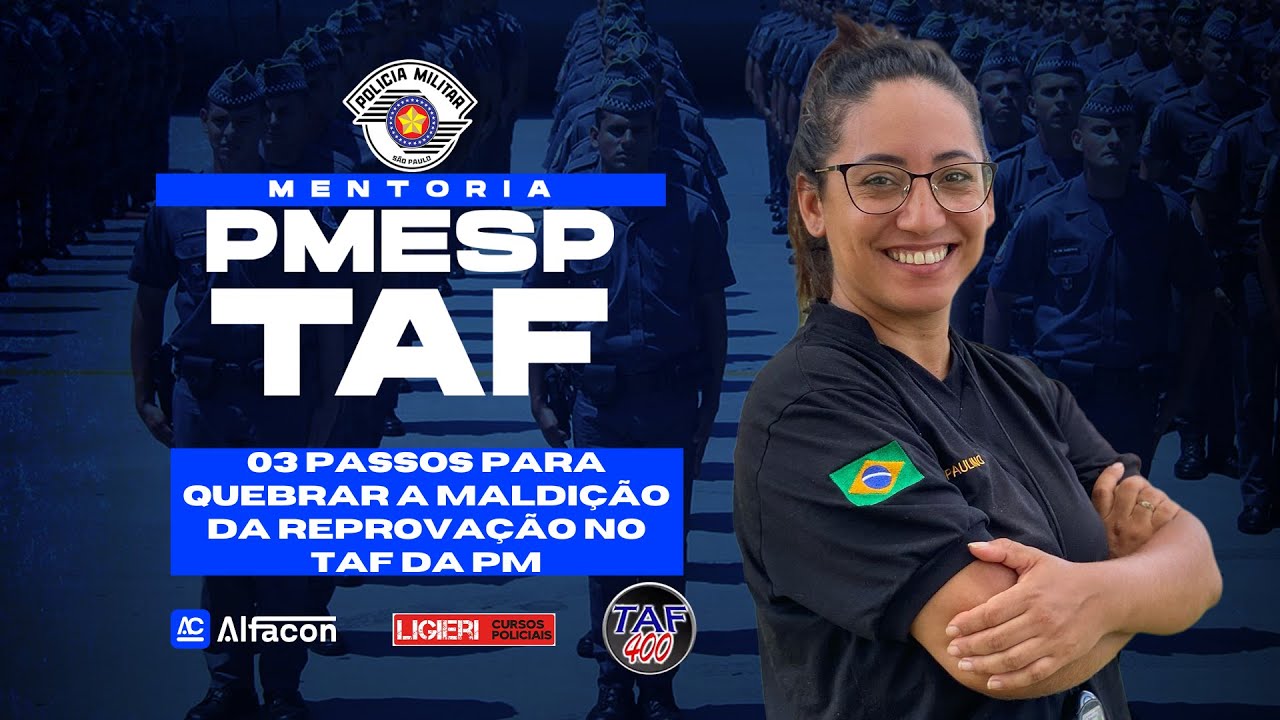 03 Passos Para Quebrar a Maldição da Reprovação no TAF da PMESP | Com a Professora Gi Paulino