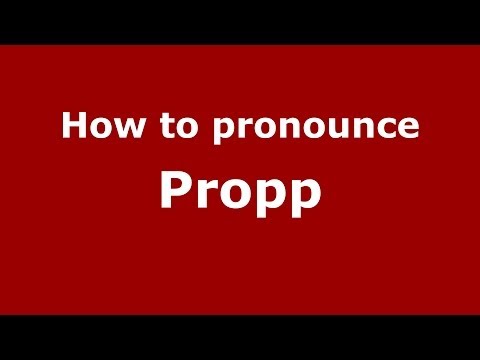 How to pronounce Propp (Russian/Russia) - PronounceNames.com