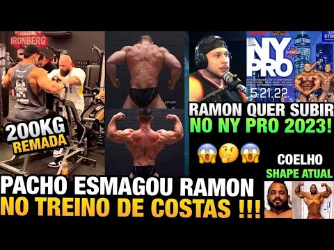 PACHO FEZ O RAMON POR 200KG NA REMADA NO TREINO DE COSTAS - DINO NO NY PRO 2023 ? - COELHO ATUALIZA