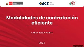 Modalidades de Contratación Eficiente