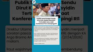 Tatapan Pilu dan Lesu Bobby Rasyidin, Tertunduk saat Dampingi Prabowo  di Tengah Duka Kecelakaan KAI
