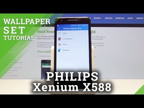 How to Change Screen Wallpapers on Philips Xenium X588 - Set Wallpaper
