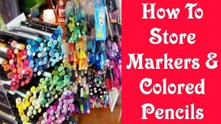 how to store markers and pencils