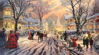 ✔️ 26 Popular Traditional Christmas Carols w/ Festive Art by Thomas Kinkade
