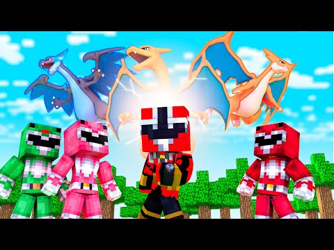 Minecraft : Power Rangers POKEMON - MEGA EVOLUÇÃO DESBLOQUEADA PELO RANGER VERMELHO 5