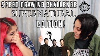 || 45 Seconds Drawing Challenge (Supernatural Edition!) (with Selma) ||