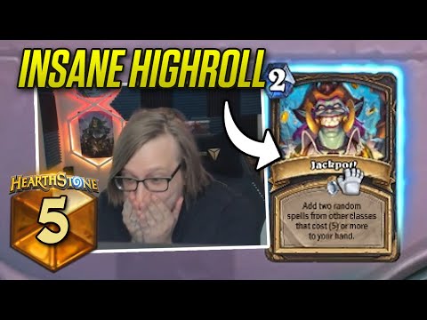 Hilarious HIGHROLL at Top 5 Legend | Savjz Hearthstone