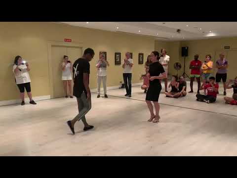 Eddy Vents and Julz Tremblay dancing Semba cadenciado