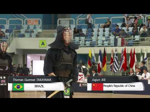 17th World Kendo Championships 2ch T.TAKAYAMA(BRA) vs J.XIE(CHN)