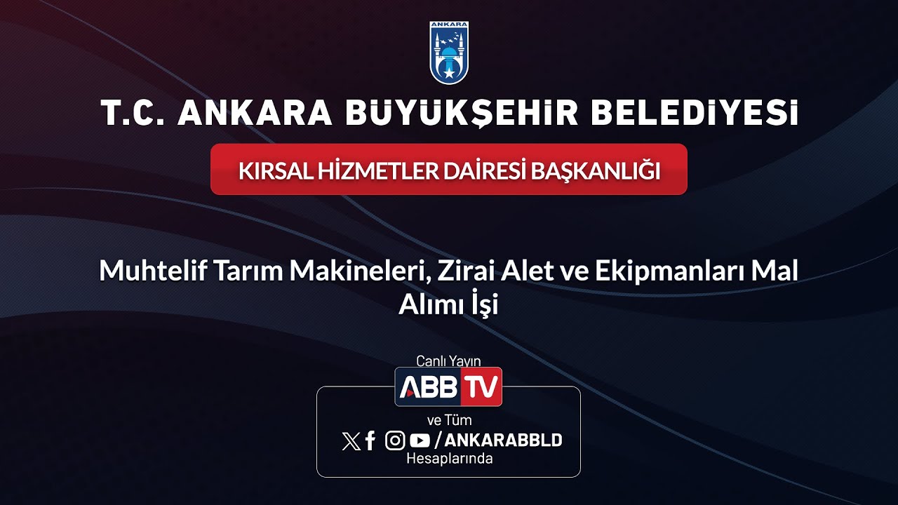 Kırsal Hizmetler-Muhtelif Tarım Makineleri, Zirai Alet ve Ekipmanları Mal Alımı İşi