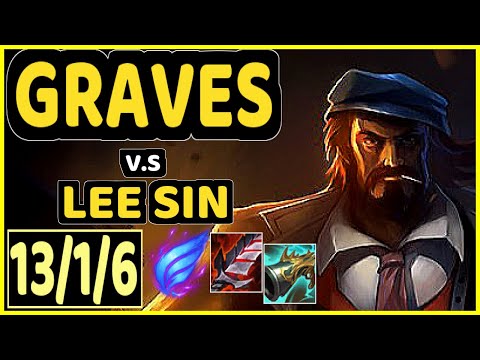 TARZAN (GRAVES) vs LEE SIN - 13/1/6 KDA JUNGLE CHALLENGER GAMEPLAY - KR