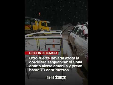 ❄️🏔️ Alerta amarilla por fuertes nevadas en la cordillera sanjuanina