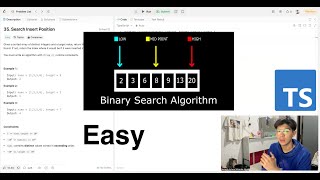 LeetCode 35 .- Search Insert Position (Typescript Solution)