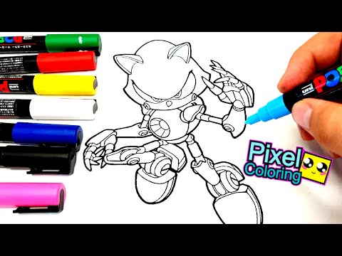 Metal Sonic  from Sonic 3 - Coloring Pages!!! Max Brhon - Cyberpunk [NCS Release]