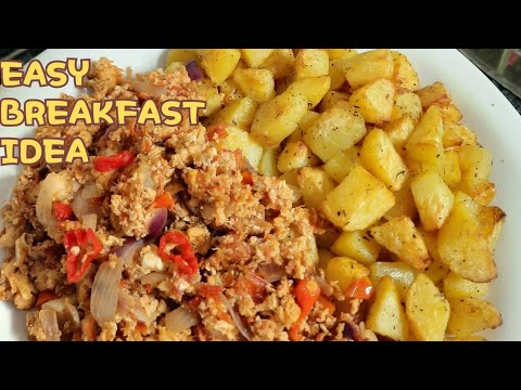 Roasted Potatoes & Nigerian Egg Sauce | Easy Breakfast Recipe