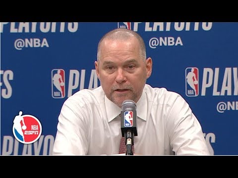 邁克-馬龍展望第六場：掘金必須 "帶著戰鬥 "結束系列賽｜2019年NBA季後賽。 (Mike Malone looks ahead to Game 6: Nuggets must 'bring the fight' to end series | 2019 NBA Playoffs)