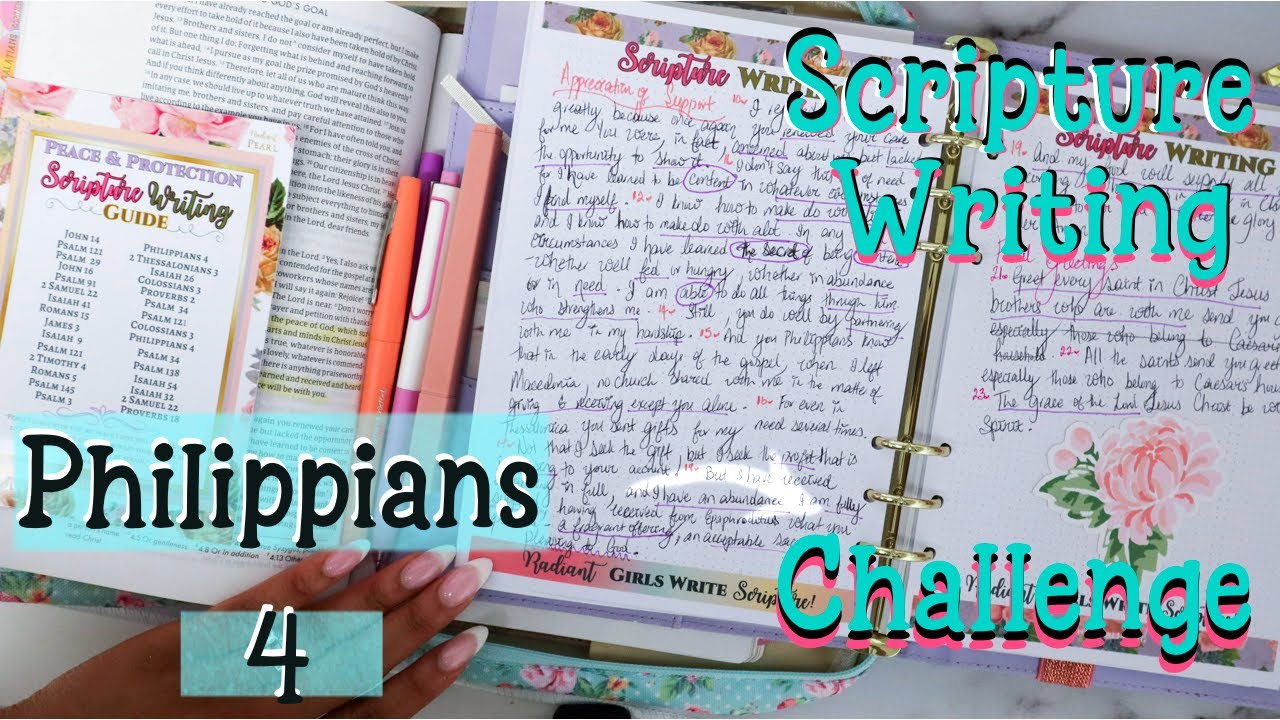 Scripture Writing Philippians 4 - Setup and Process with Special Guest