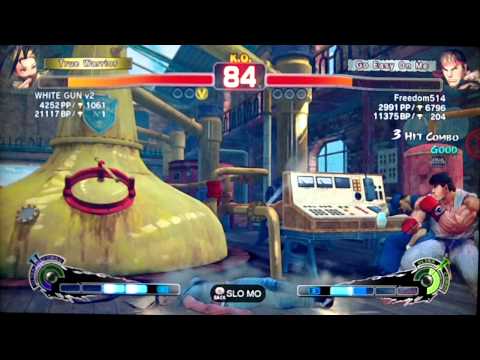 SSF4 AE:2012 WHITE GUN v2 (Ibuki) vs Freedom514 (Ryu)