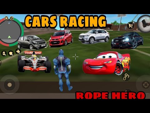 Car racing in rope hero vice town | race with rope hero | rope hero vice town cars race | rope hero