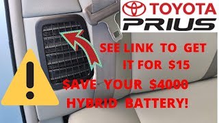 Toyota prius hv hybrid battery filter replacement 2010 2011 2012 2013