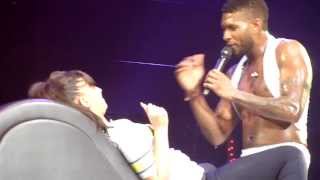 Usher Dances On Tour With A Fan