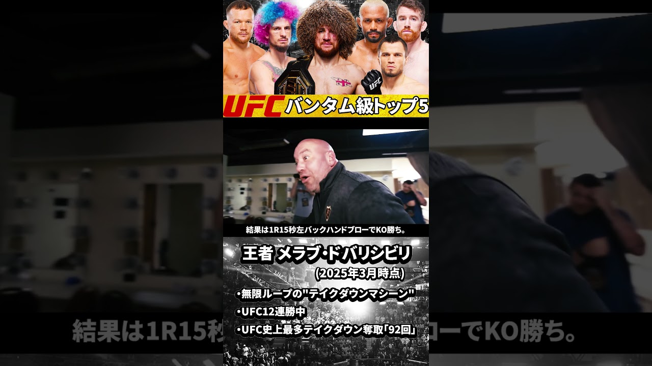 【UFCバンタム級王者】『メラブ・ドバリシビリ』(2025年3月時点)