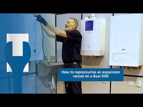 How to repressurise the expansion vessel on the Baxi 600 or 800 Combi boiler