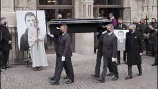 Vincent Cassel, Lea Seydoux et plus aux Obsèques de Gaspard Ulliel à Paris video