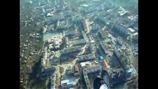 Flying paraglider from HG take off-15.11.2010