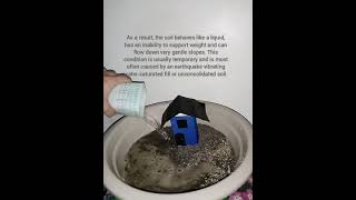 Liquefaction due to Earthquake, experiment