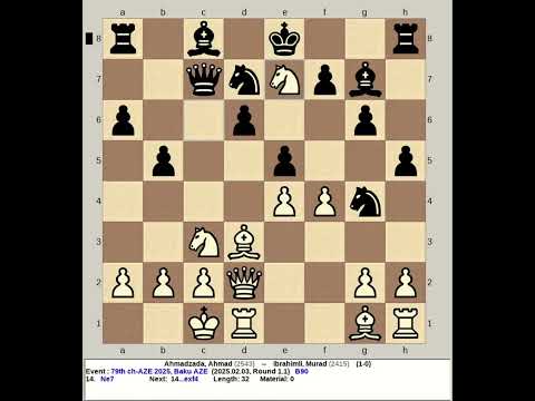 Ahmadzada, Ahmad vs Ibrahimli, Murad | 79th Chess Azerbaijan 2025, Baku