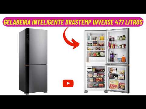 LANÇAMENTO / Geladeira Inteligente B= Smart Brastemp Frost Free Inverse 477 Litros Inox - BRE68AK