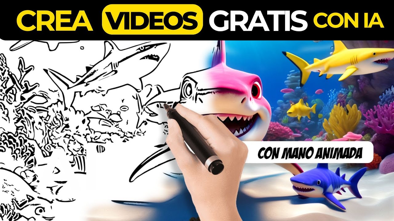 CÓMO HACER VIDEOS de pizarra blanca ANIMADOS con la mano dibujando con IA - Canva Speed Painter