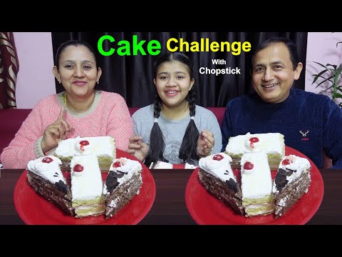 Cake Eating Challenge With Chopsticks 🥢@MeroNepaliKitchen