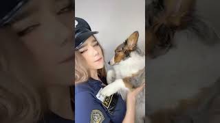 Sexy Police With Her Dog #asmr #asmrsounds #cosplay  #shorts #shotvids #viralshots #trendingshorts